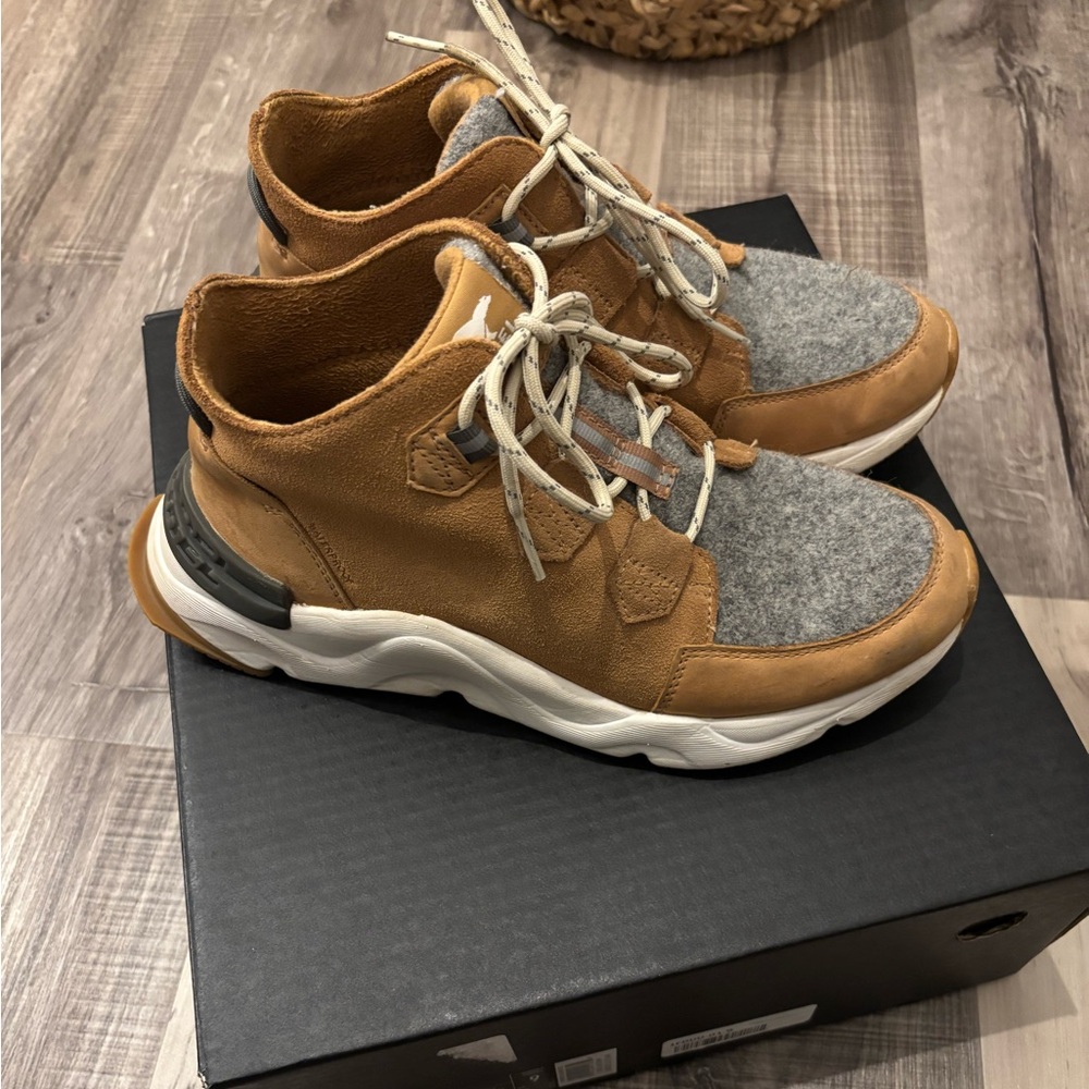 Sorel Tan and Gray Women’s Sneakers